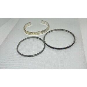 3 silver tone bracelets - 1 Mary Kay - used condition